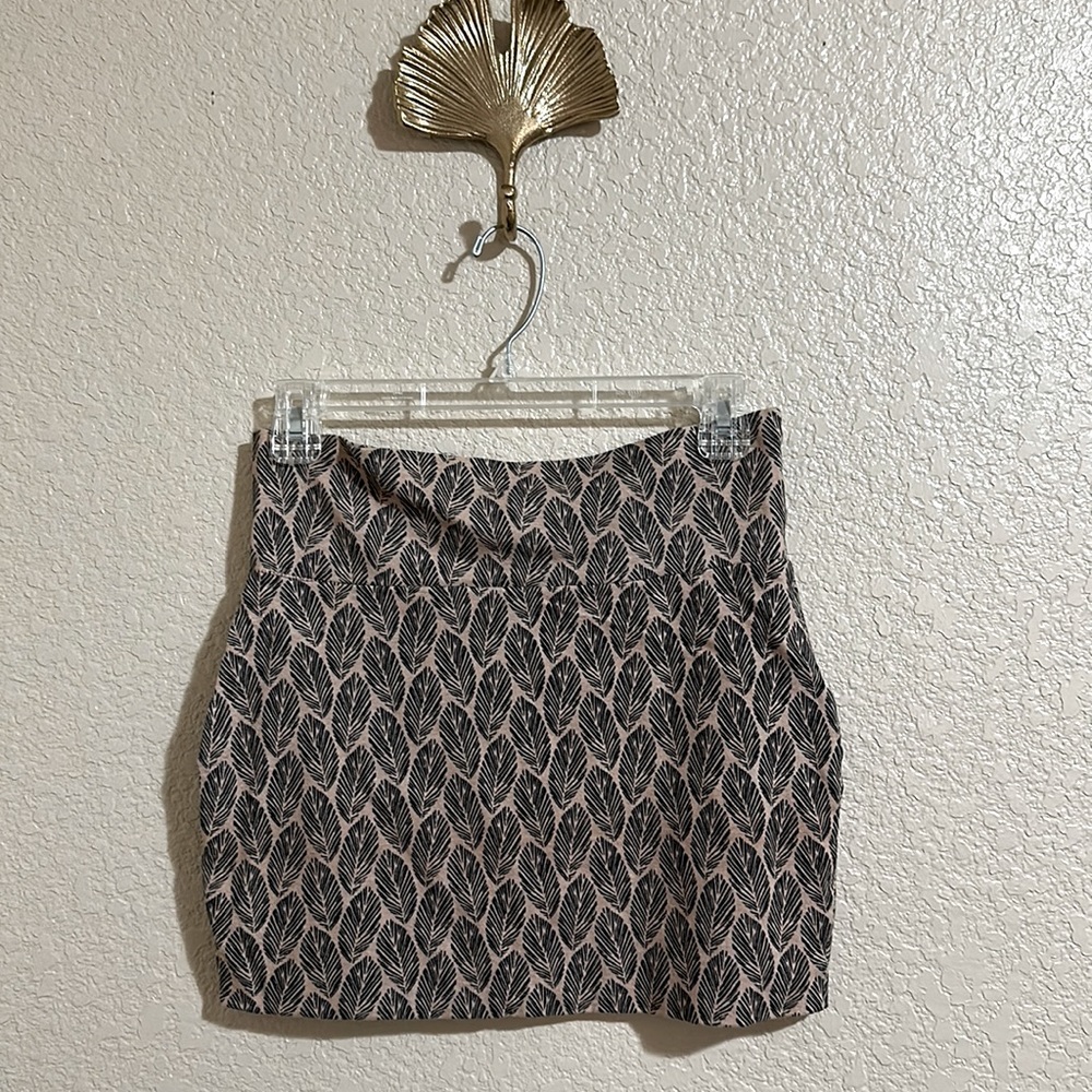 Feather Leaf Mini Skirt